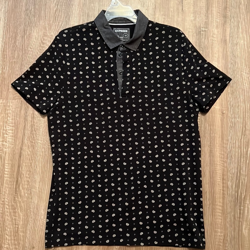 Express black moisture wicking polo
